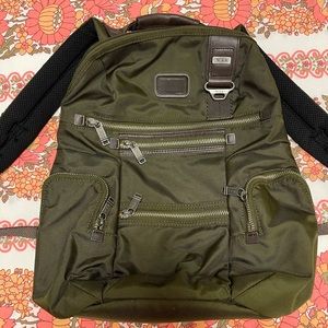 Tumi Olive Green Alpha Bravo backpack